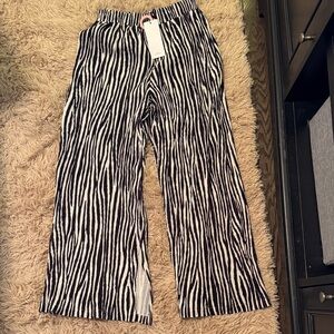Black and White Zebra Print Pants